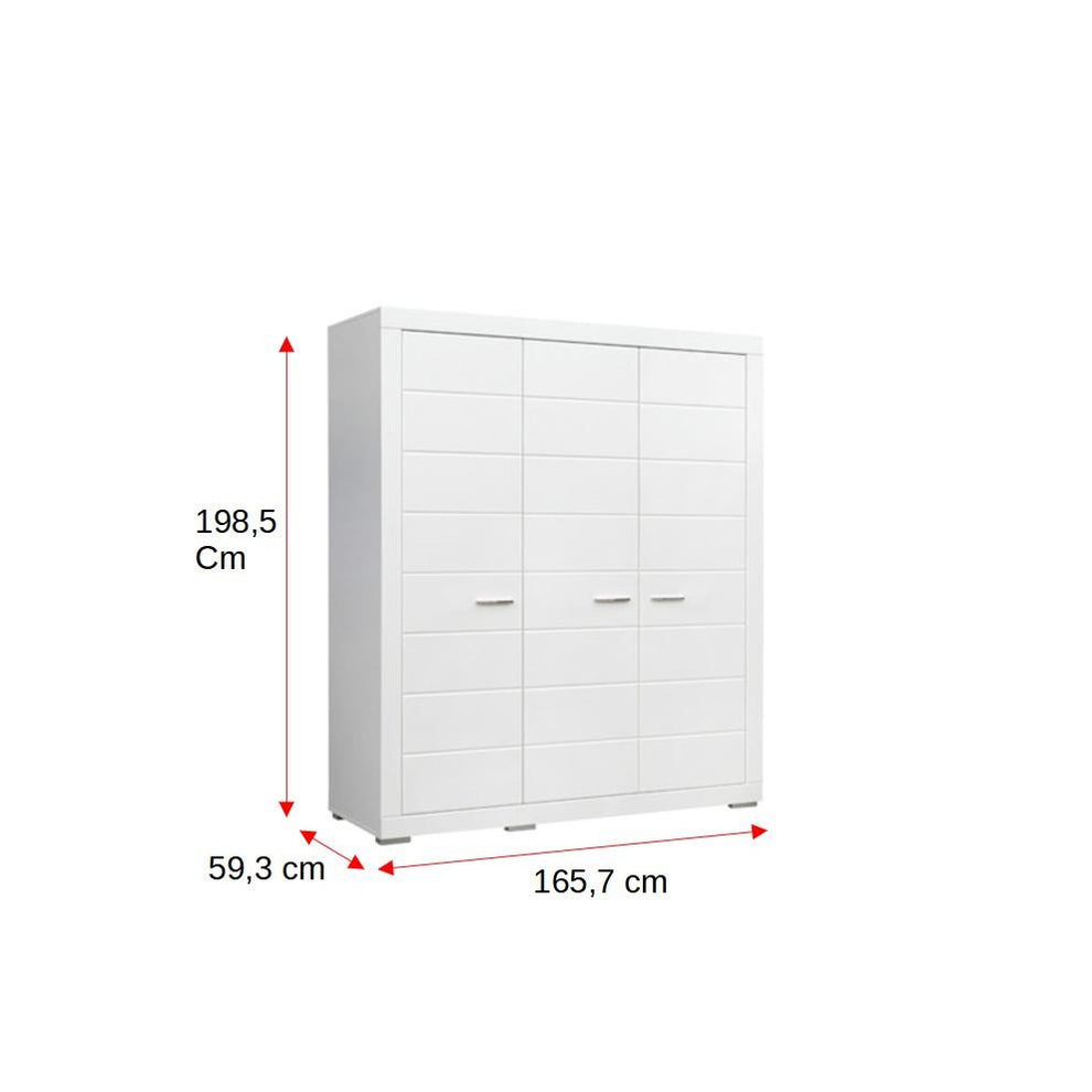Dulap Snow Cu 3 Usi, 165.7 Cm