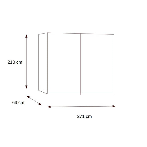 Dulap 2 Usi Culisante Trattino 271 Cm