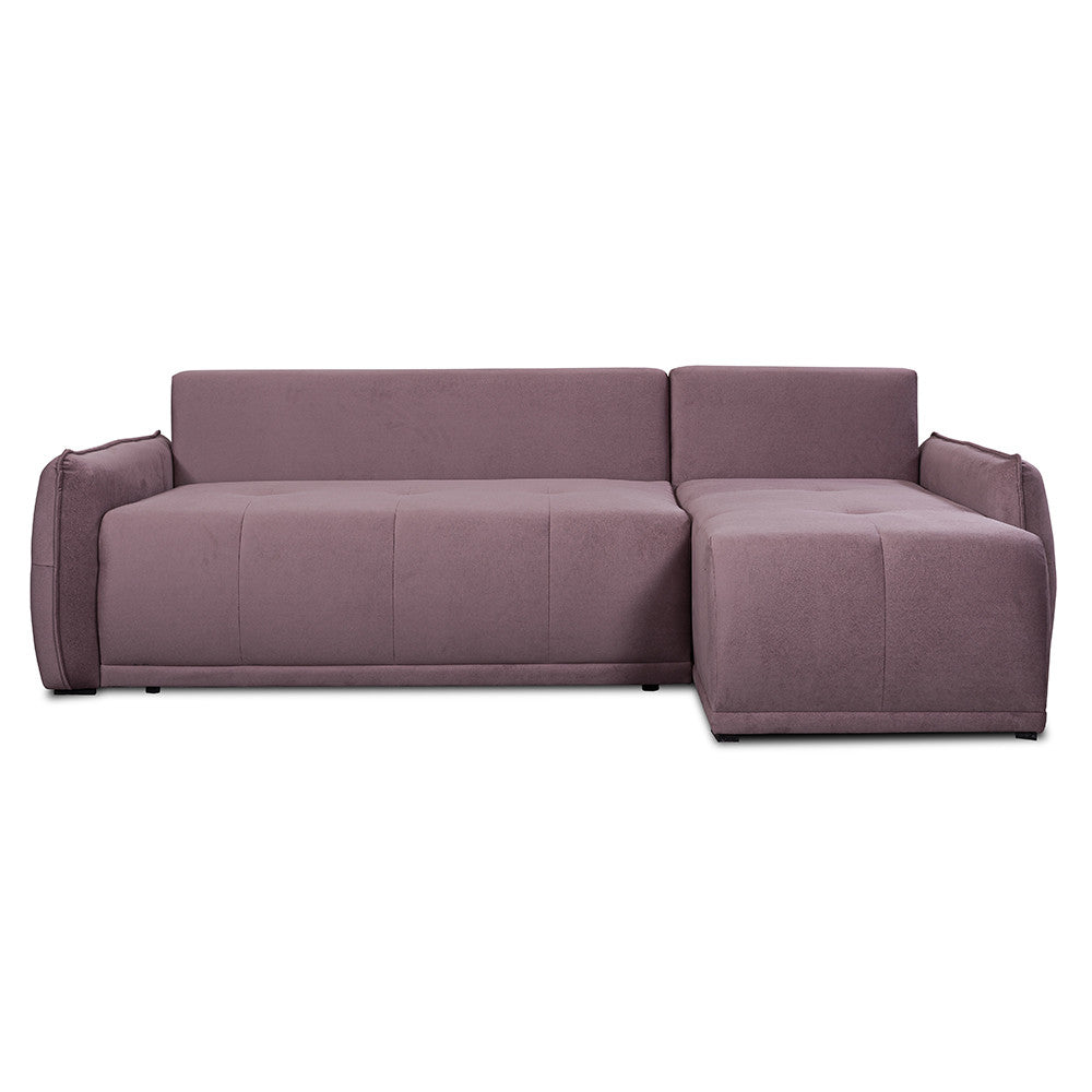 Coltar Extensibil Joy, Lada Depozitare, Interschimbabil Stanga/Dreapta, Roz, 254 Cm