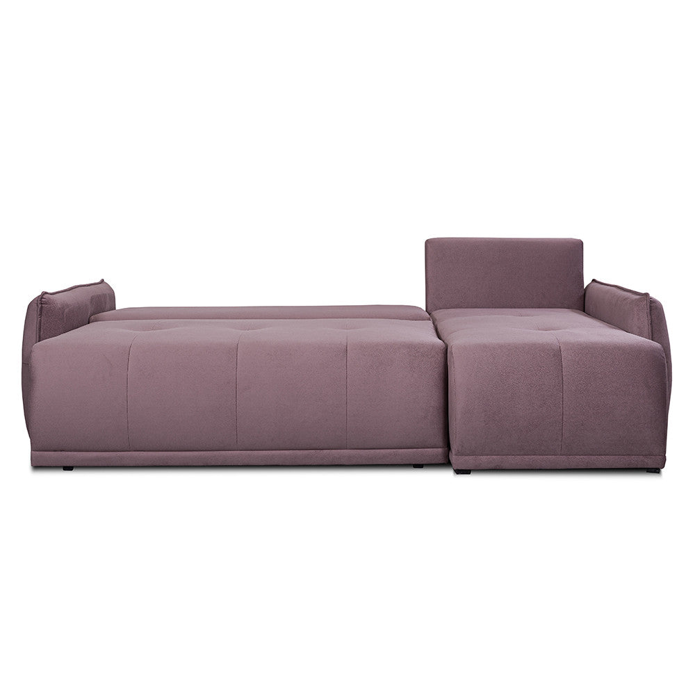 Coltar Extensibil Joy, Lada Depozitare, Interschimbabil Stanga/Dreapta, Roz, 254 Cm