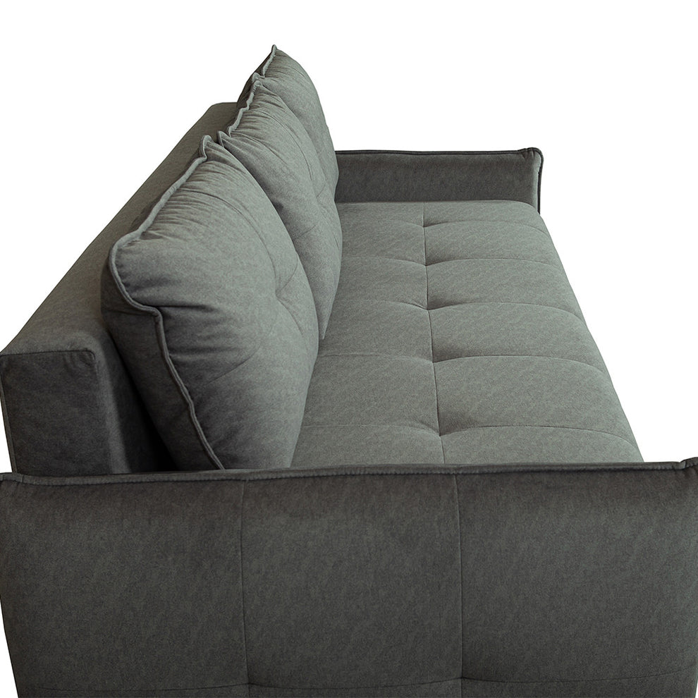 Canapea Extensibila Joy, Lada Depozitare, Gri, 222 Cm