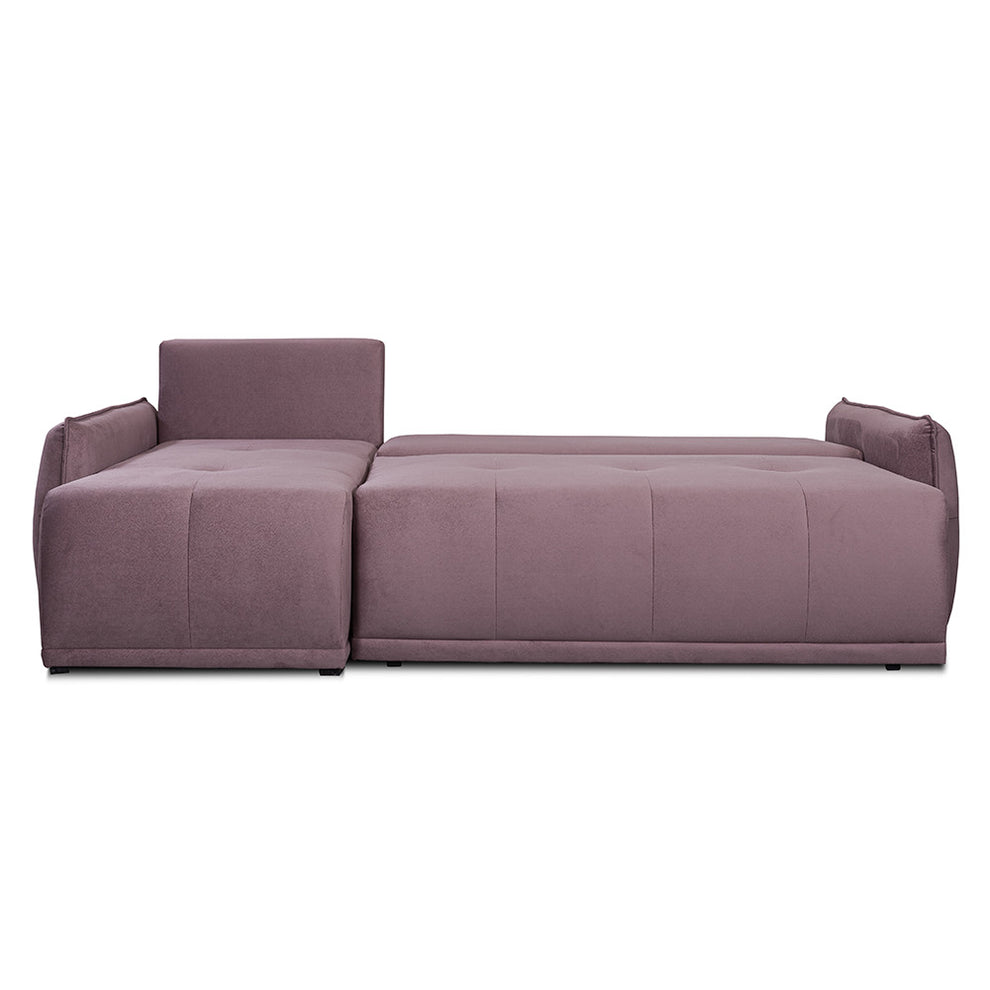 Coltar Extensibil Joy, Lada Depozitare, Interschimbabil Stanga/Dreapta, Roz, 254 Cm