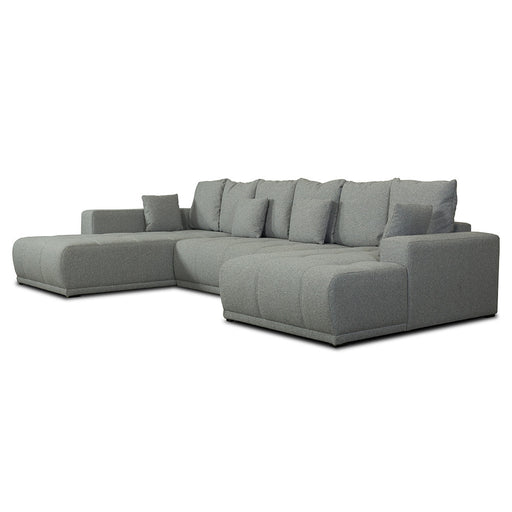 Coltar U Extensibil Otis Stanga, 6 Locuri, Lada Depozitare, Gri, 357 Cm