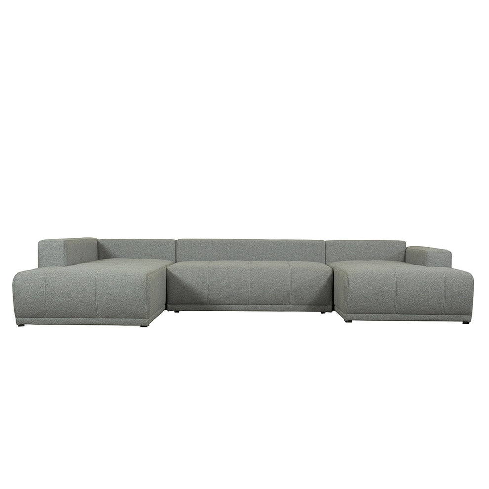 Coltar U Extensibil Otis Stanga, 6 Locuri, Lada Depozitare, Gri, 357 Cm