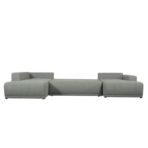 Coltar U Extensibil Otis Stanga, 6 Locuri, Lada Depozitare, Gri, 357 Cm