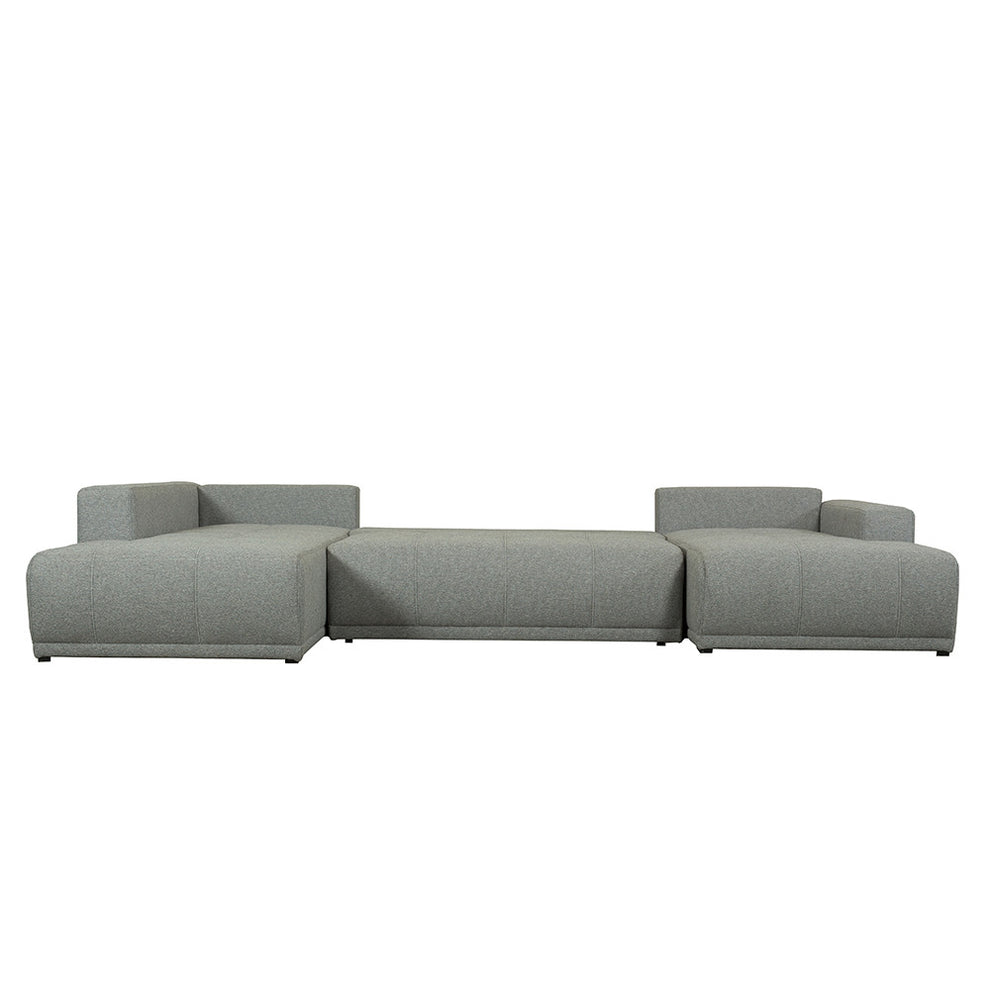 Coltar U Extensibil Otis Stanga, 6 Locuri, Lada Depozitare, Gri, 357 Cm