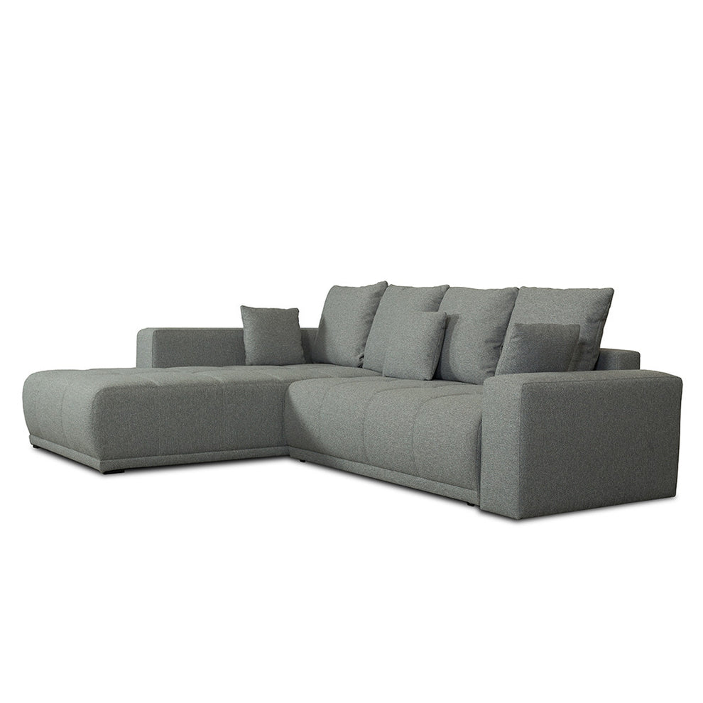 Coltar Extensibil Cu Otoman Stanga Otis, 5 Locuri, Lada Depozitare, Gri, 280 Cm