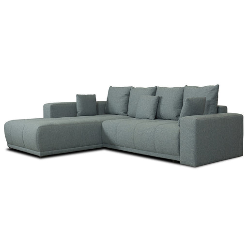 Coltar Extensibil Cu Otoman Stanga Otis, 5 Locuri, Lada Depozitare, Gri Albastrui, 280 Cm