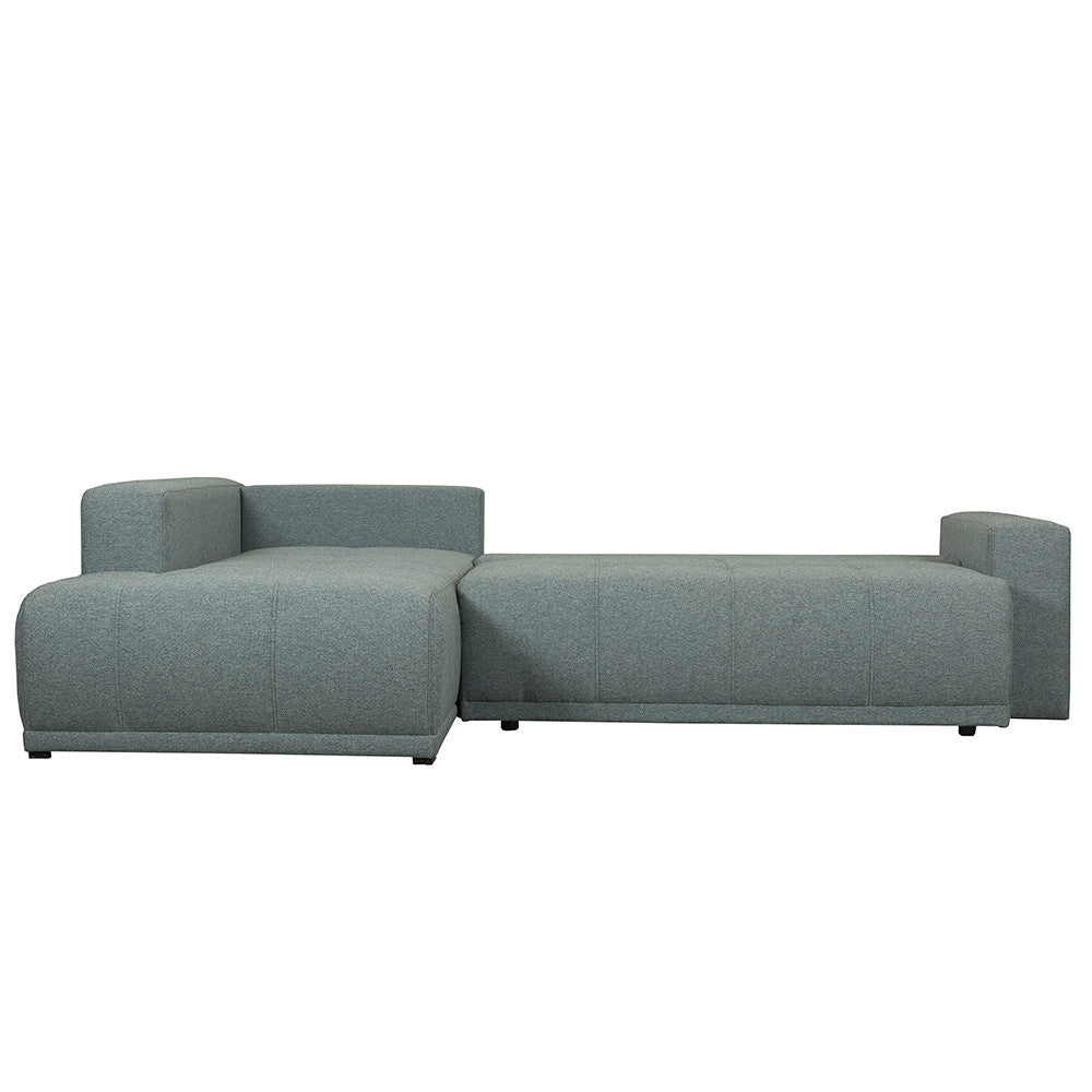 Coltar Extensibil Cu Otoman Stanga Otis, 5 Locuri, Lada Depozitare, Gri Albastrui, 280 Cm