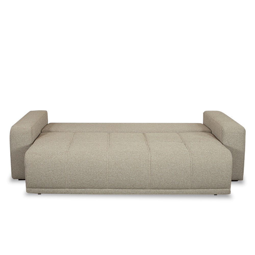 Canapea Extensibila Otis, 3 Locuri, Lada Depozitare, Bej, 240 Cm