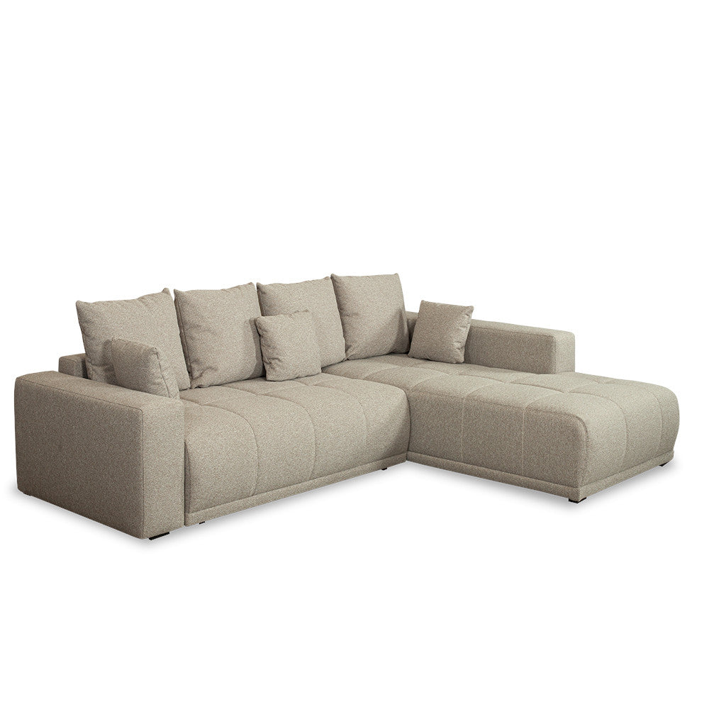 Coltar Extensibil Cu Otoman Dreapta Otis, 5 Locuri, Lada Depozitare, Bej, 280 Cm