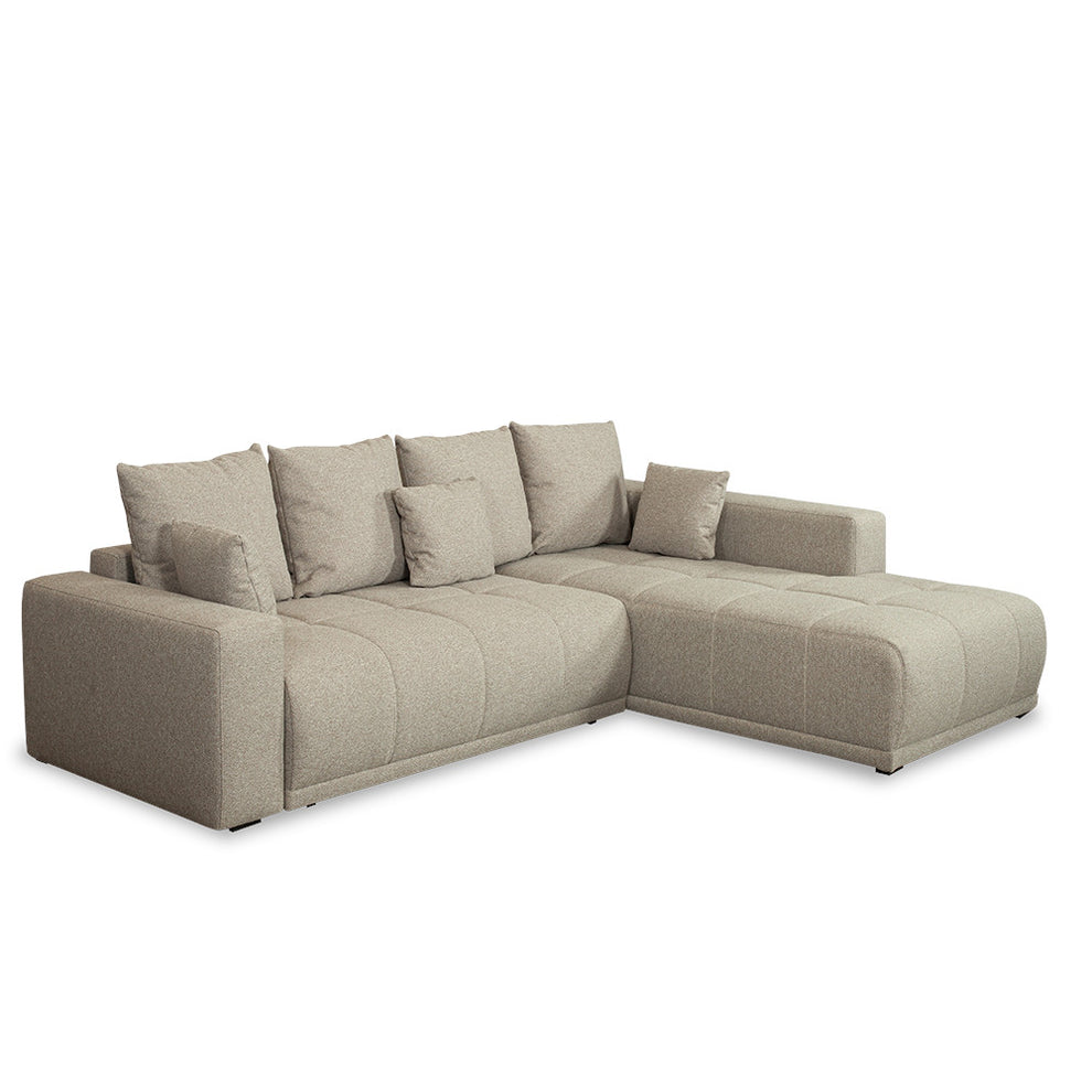 Coltar Extensibil Cu Otoman Dreapta Otis, 5 Locuri, Lada Depozitare, Bej, 280 Cm