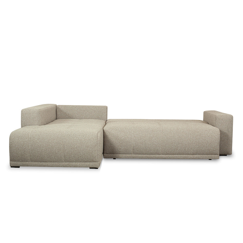 Coltar Extensibil Cu Otoman Stanga Otis, 5 Locuri, Lada Depozitare, Bej, 280 Cm