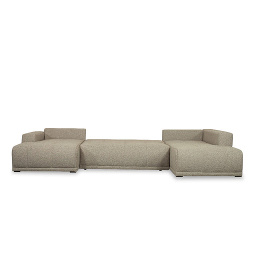 Coltar U Extensibil Otis Dreapta, 6 Locuri, Lada Depozitare, Bej, 357 Cm