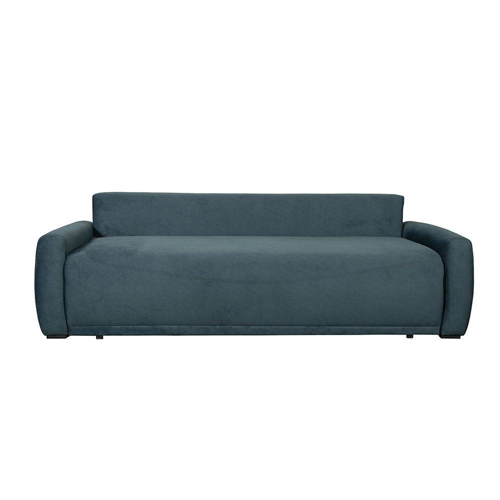 Canapea Extensibila Lea, 3 Locuri, Lada Depozitare, Albastru, 225 Cm