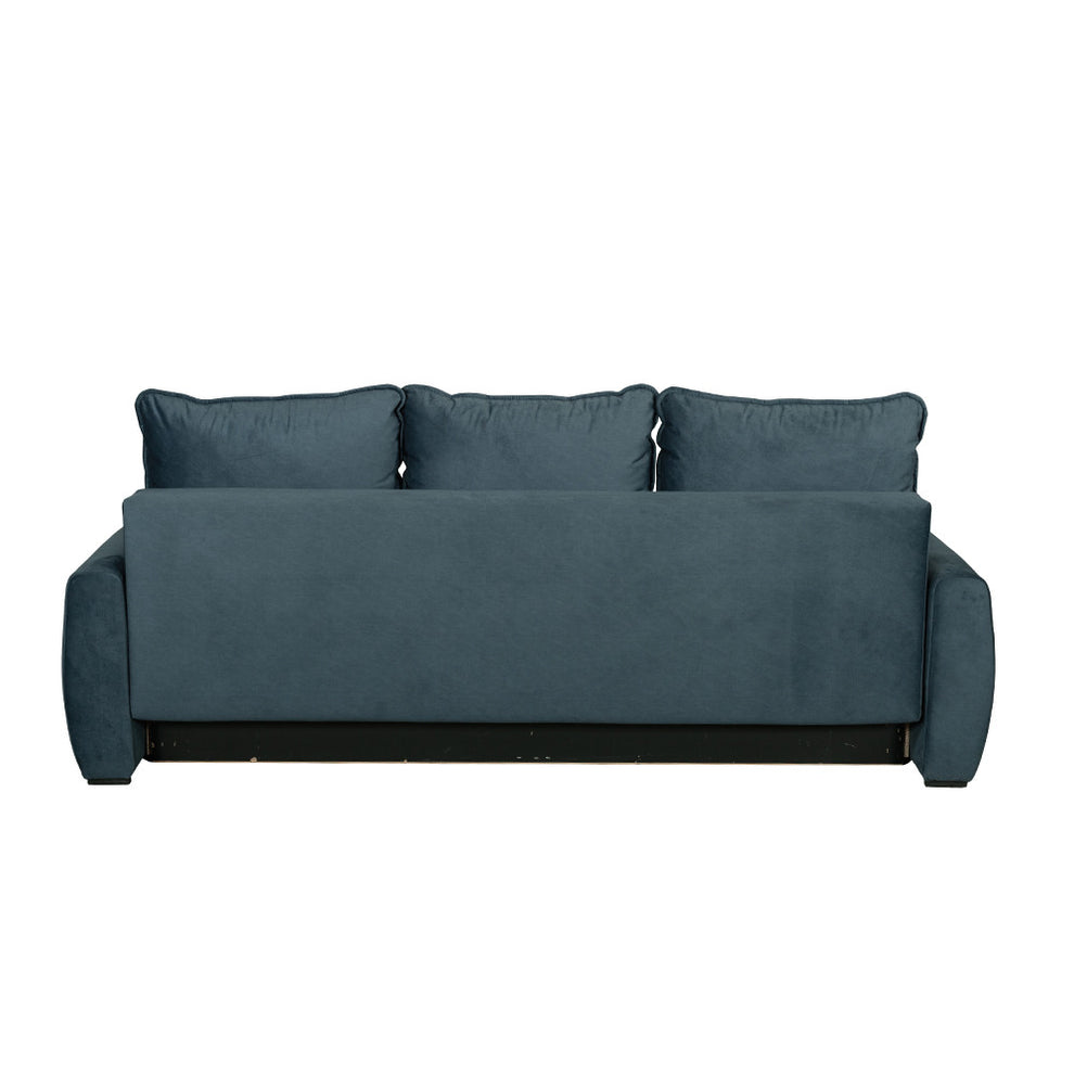 Canapea Extensibila Lea, 3 Locuri, Lada Depozitare, Albastru, 225 Cm