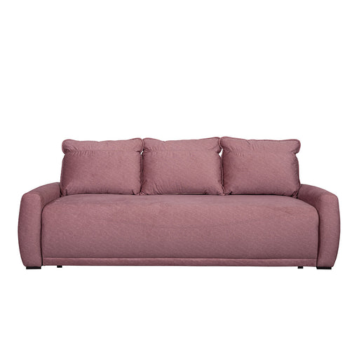 Canapea Extensibila Lea, 3 Locuri, Lada Depozitare, Roz, 225 Cm