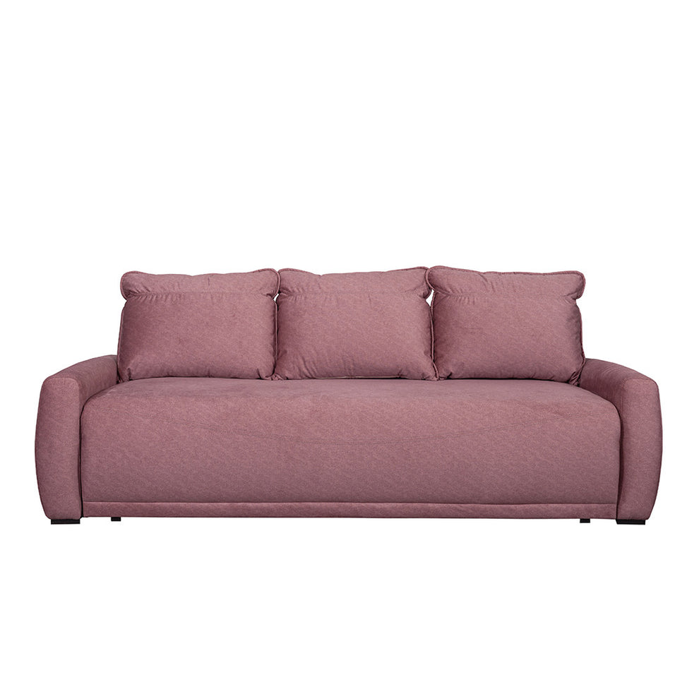 Canapea Extensibila Lea, 3 Locuri, Lada Depozitare, Roz, 225 Cm