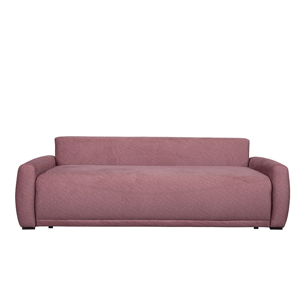 Canapea Extensibila Lea, 3 Locuri, Lada Depozitare, Roz, 225 Cm