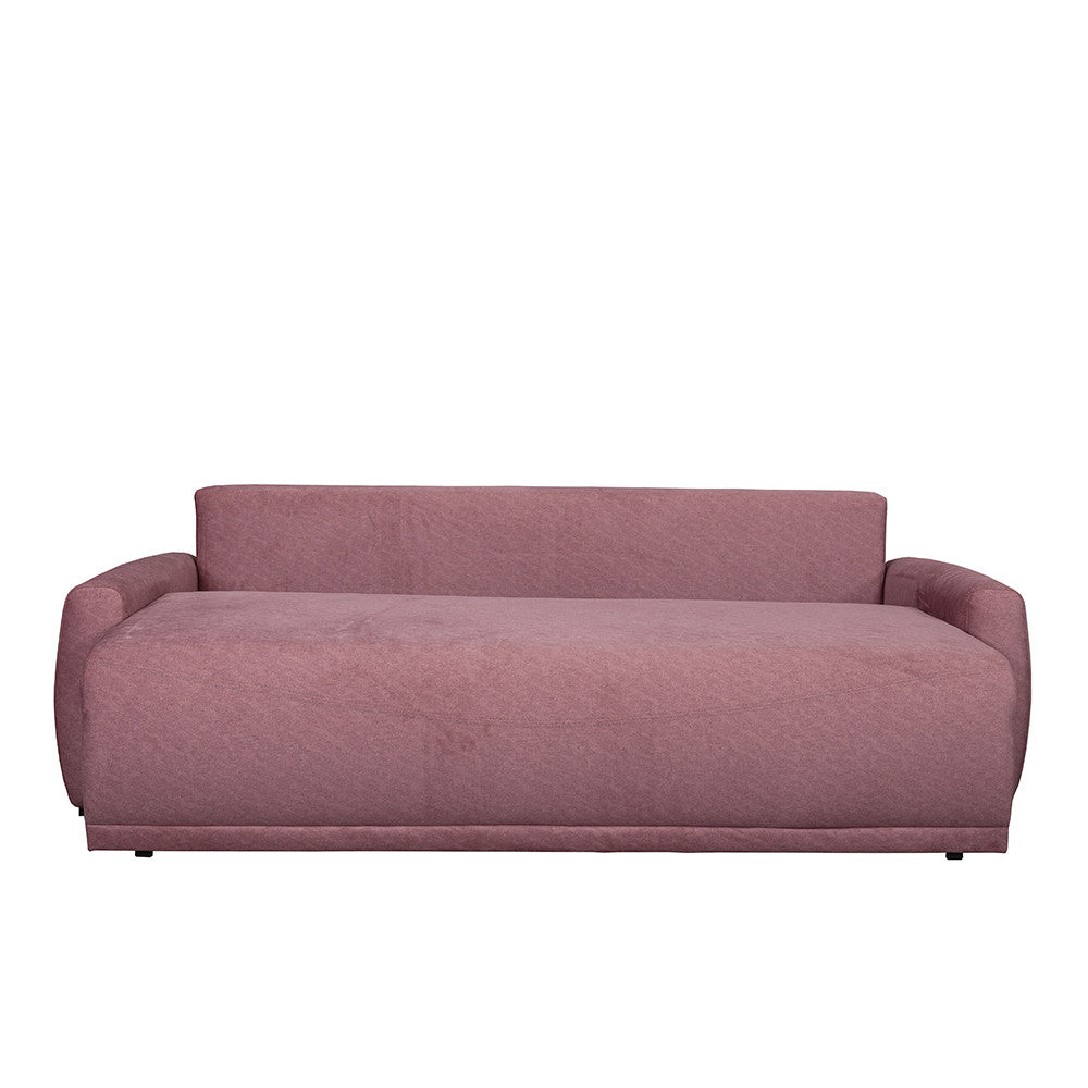 Canapea Extensibila Lea, 3 Locuri, Lada Depozitare, Roz, 225 Cm