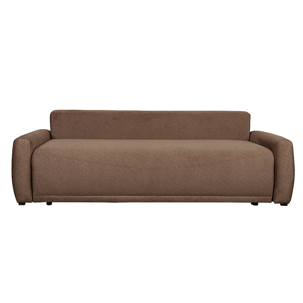 Canapea Extensibila Lea, 3 Locuri, Lada Depozitare, Maro, 225 Cm