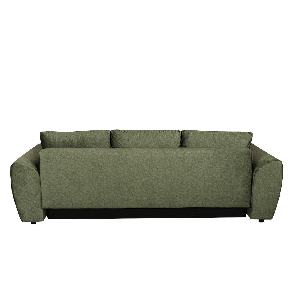 Canapea Extensibila Lorena Lux, 3 Locuri, Spatiu Depozitare, Verde, 250 Cm