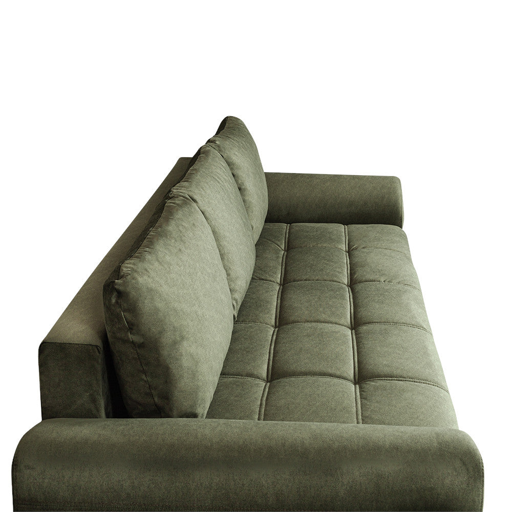 Canapea Extensibila Lorena Lux, 3 Locuri, Spatiu Depozitare, Verde, 250 Cm