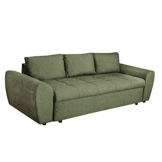 Canapea Extensibila Lorena Lux, 3 Locuri, 250 Cm verde cu lada
