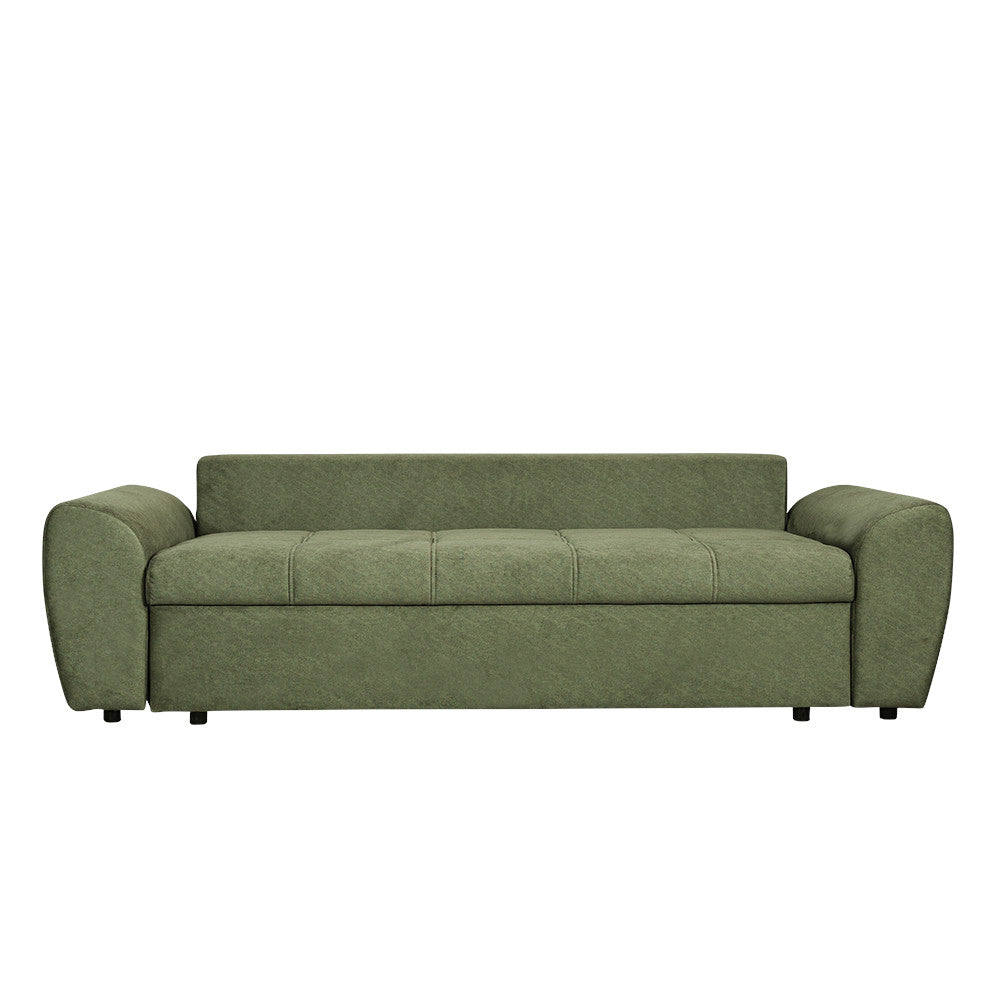 Canapea Extensibila Lorena Lux, 3 Locuri, Spatiu Depozitare, Verde, 250 Cm