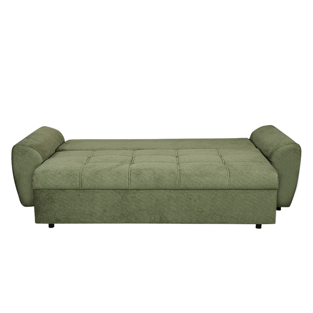Canapea Extensibila Lorena Lux, 3 Locuri, Spatiu Depozitare, Verde, 250 Cm