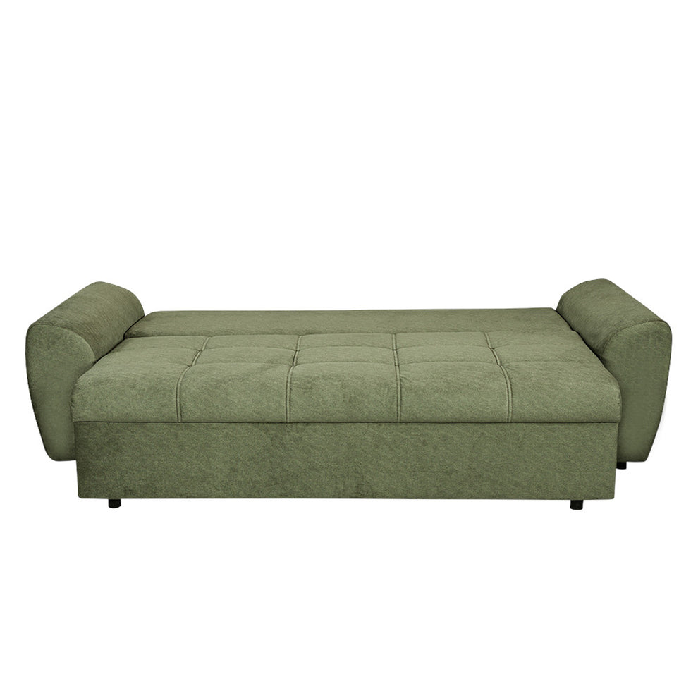 Canapea Extensibila Lorena Lux, 3 Locuri, Spatiu Depozitare, Verde, 250 Cm