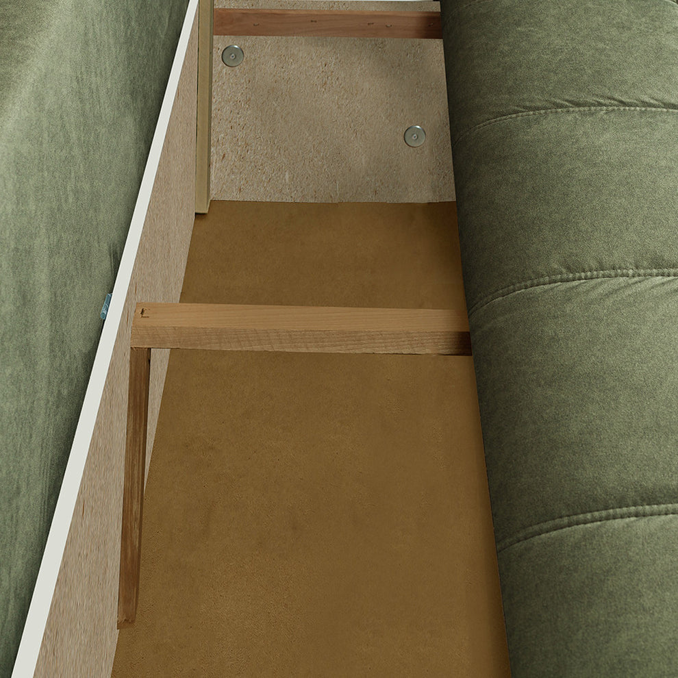 Canapea Extensibila Lorena Lux, 3 Locuri, Spatiu Depozitare, Verde, 250 Cm