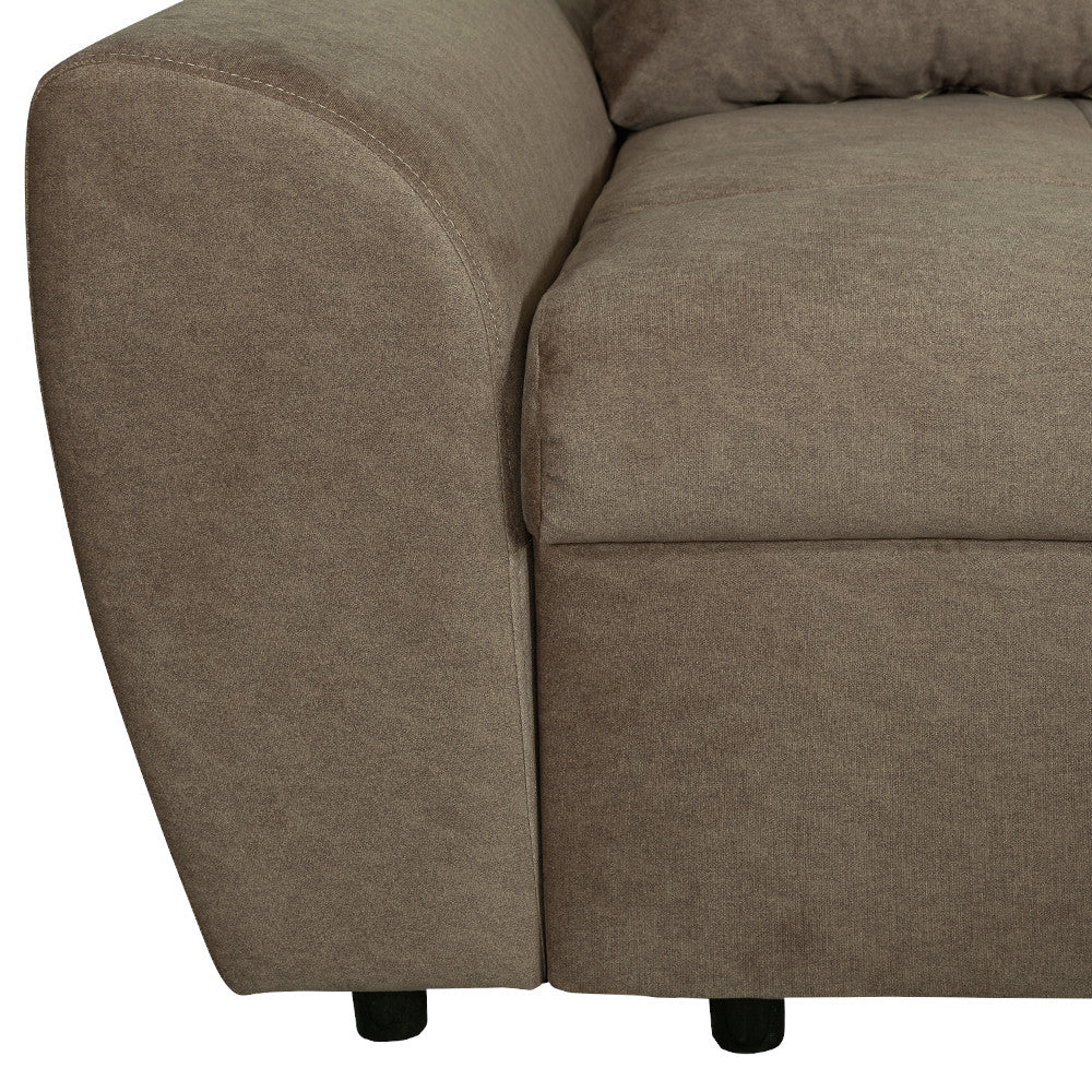 Canapea Extensibila Lorena Lux, 3 Locuri, Spatiu Depozitare, Maro, 250 Cm