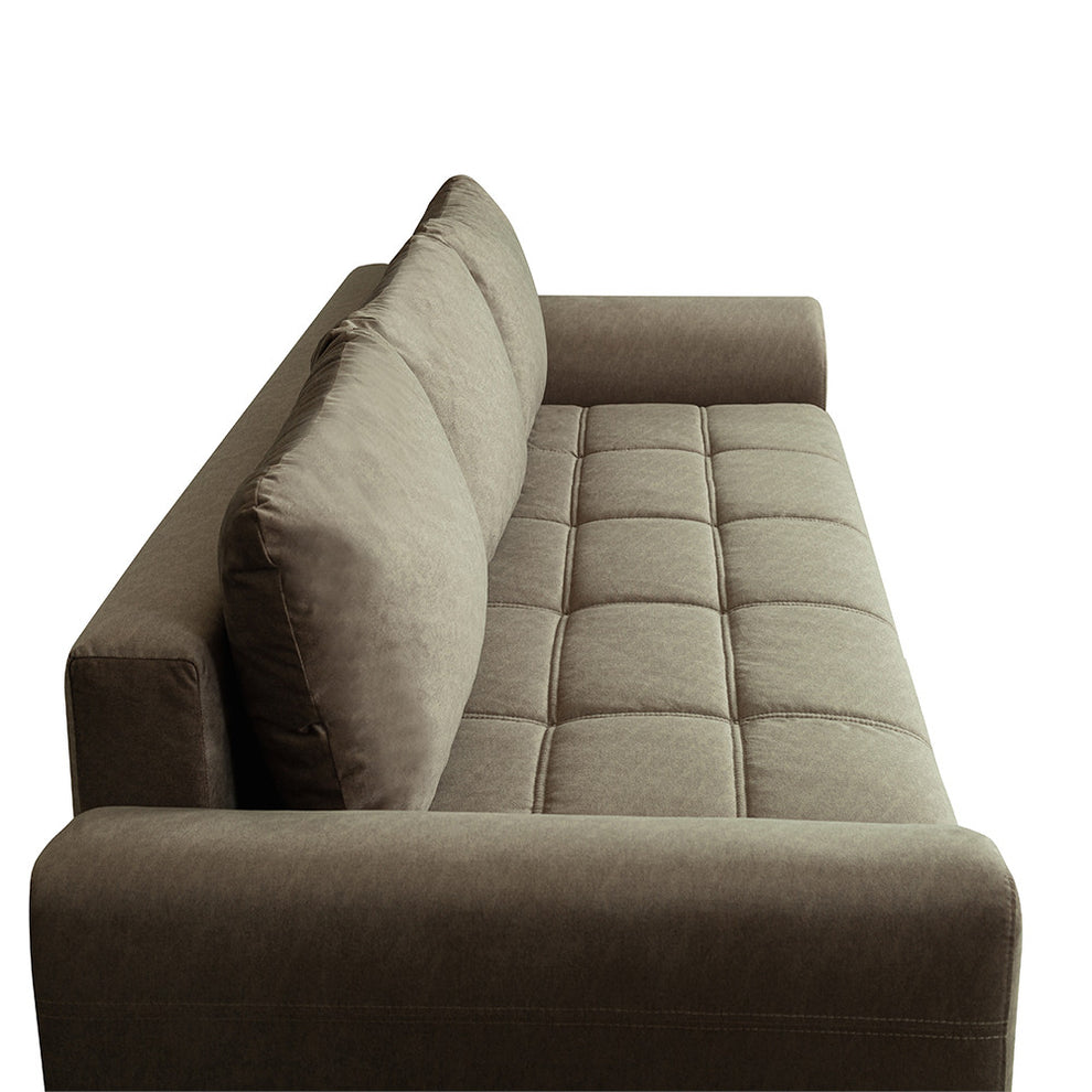 Canapea Extensibila Lorena Lux, 3 Locuri, Spatiu Depozitare, Maro, 250 Cm