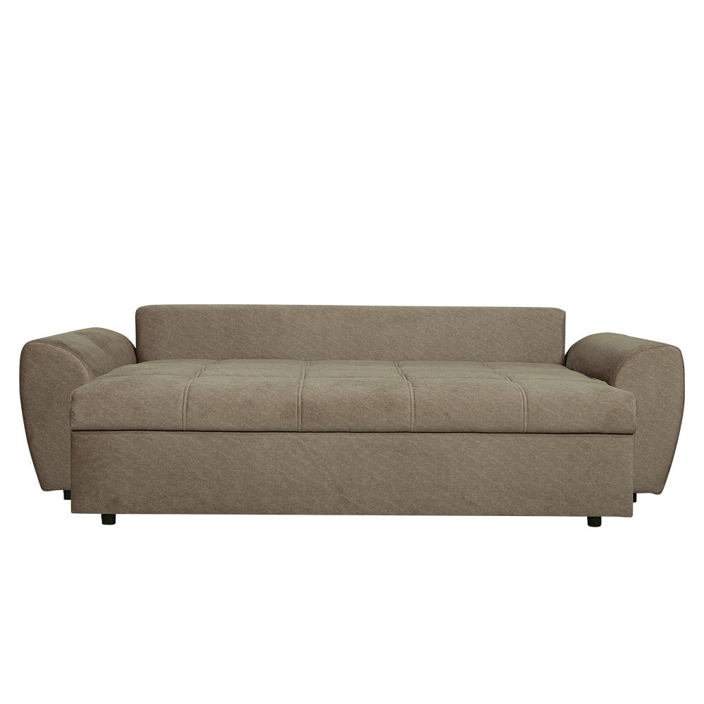 Canapea Extensibila Lorena Lux, 3 Locuri, Spatiu Depozitare, Maro, 250 Cm