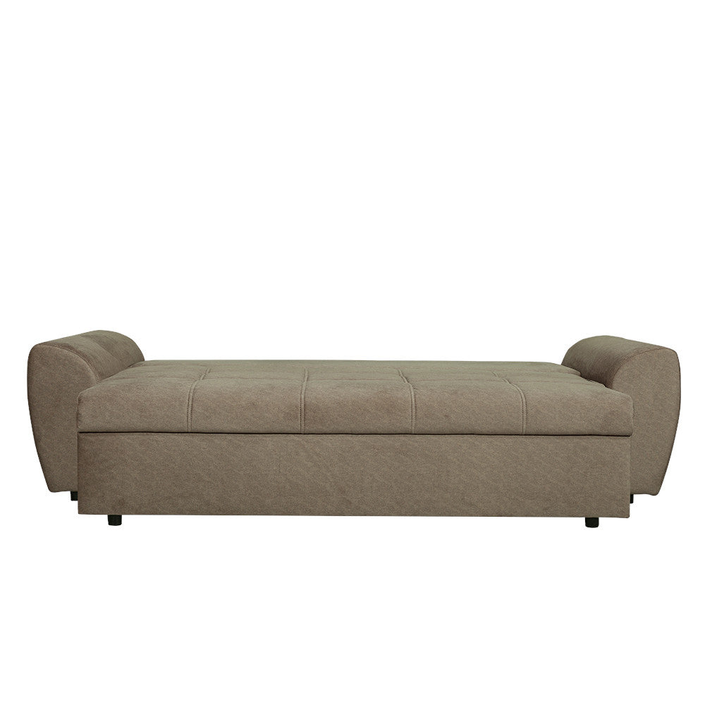 Canapea Extensibila Lorena Lux, 3 Locuri, Spatiu Depozitare, Maro, 250 Cm