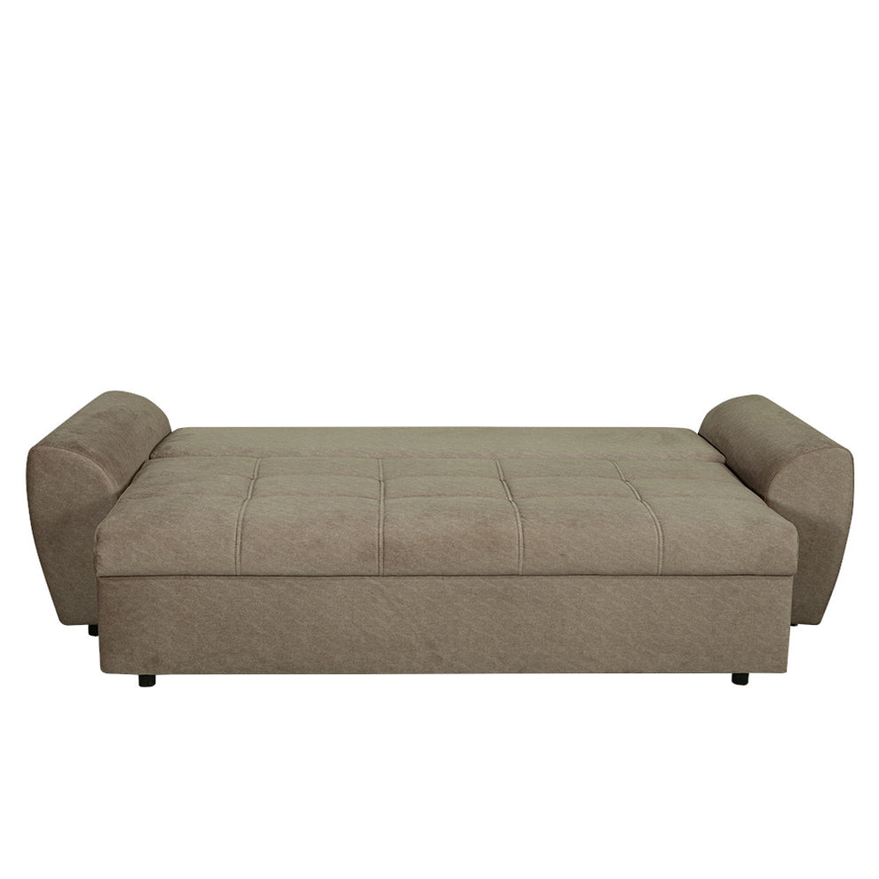 Canapea Extensibila Lorena Lux, 3 Locuri, Spatiu Depozitare, Maro, 250 Cm