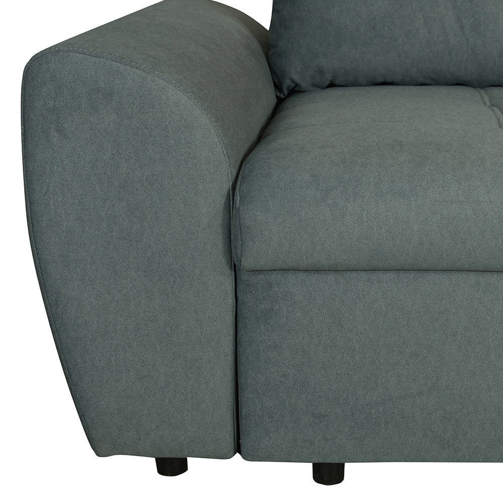 Canapea Extensibila Lorena Lux, 3 Locuri, Spatiu Depozitare, Gri, 250 Cm