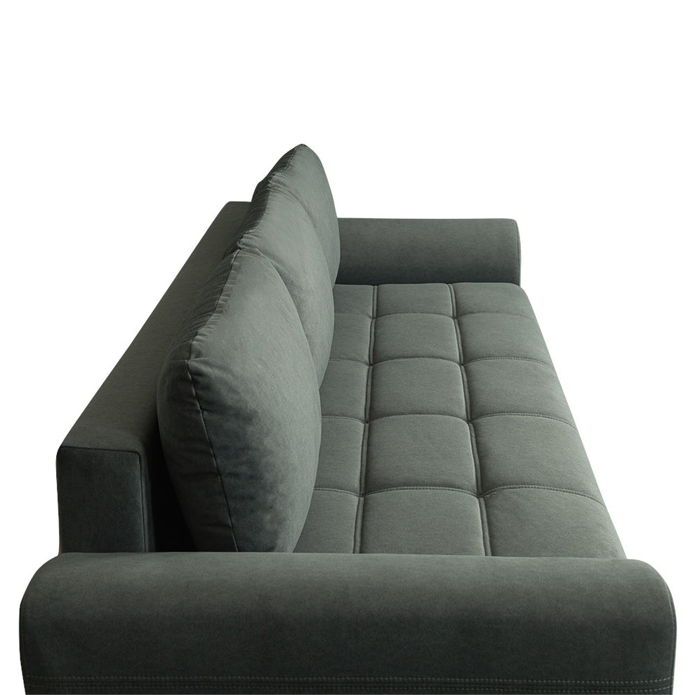 Canapea Extensibila Lorena Lux, 3 Locuri, Spatiu Depozitare, Gri, 250 Cm