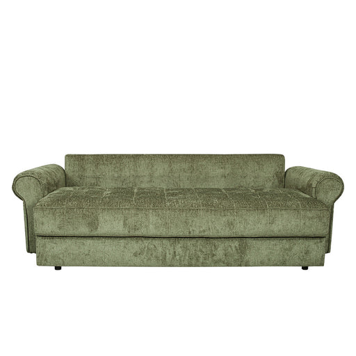Canapea Extensibila Venezia, 3 Locuri, Lada Depozitare, Tapiterie Verde, 244 Cm