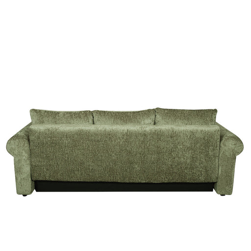 Canapea Extensibila Venezia, 3 Locuri, Lada Depozitare, Tapiterie Verde, 244 Cm