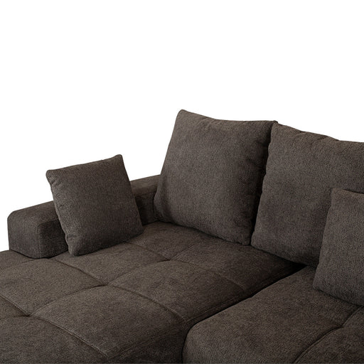 Coltar Extensibil Stanga Otis, 5 Locuri, Lada Depozitare, Gri Inchis, 280 Cm