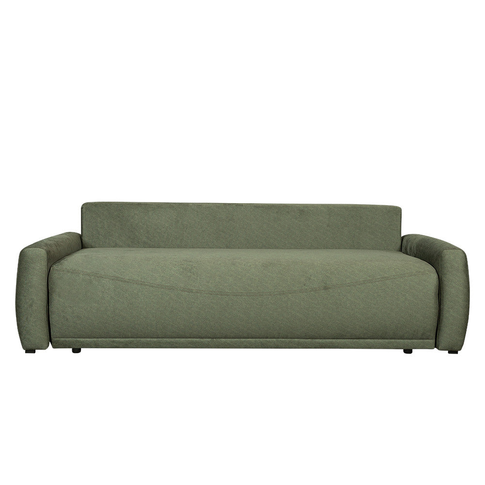 Canapea Extensibila Lea, 3 Locuri, Lada Depozitare, Verde, 225 Cm