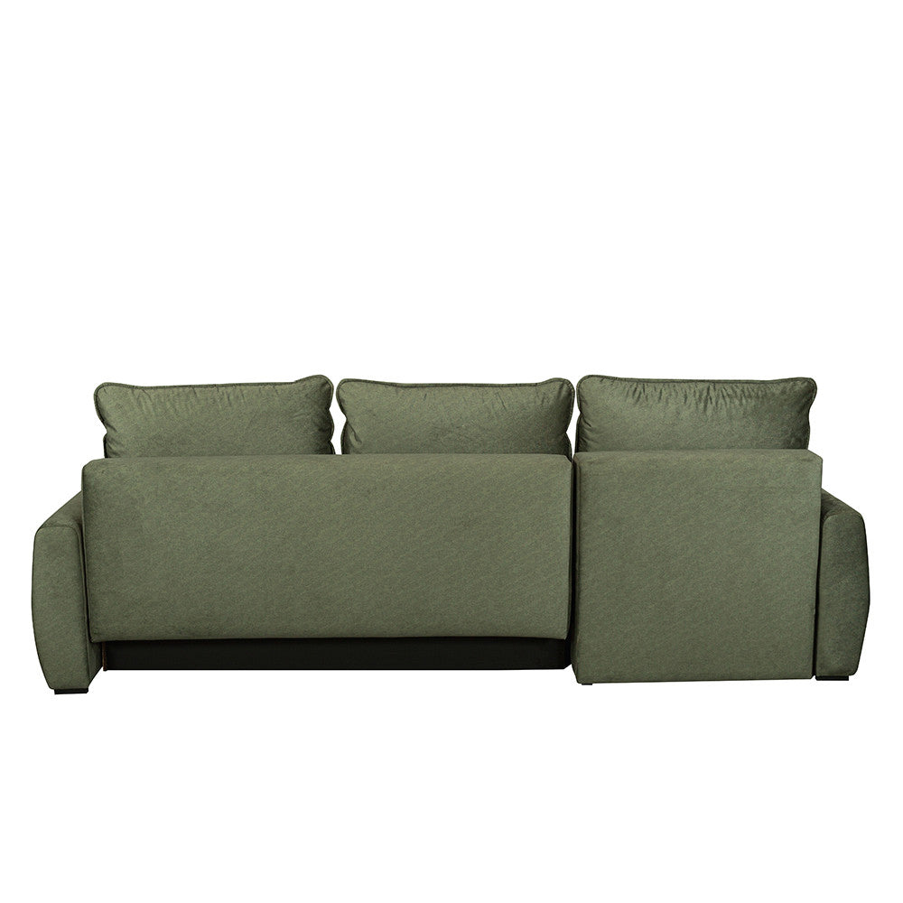 Coltar Extensibil Lea Interschimbabil Stanga/Dreapta, 5 Locuri, Lada Depozitare, Verde