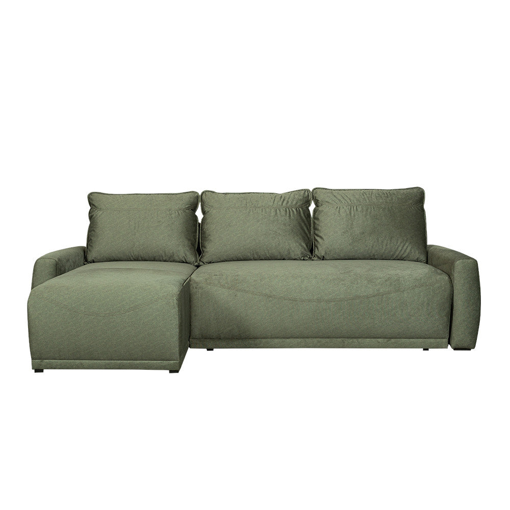 Coltar Extensibil Lea Interschimbabil Stanga/Dreapta, 5 Locuri, Lada Depozitare, Verde