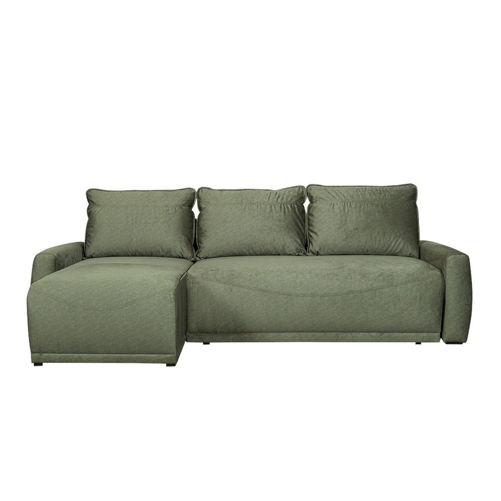 Coltar Extensibil Lea Interschimbabil Stanga/Dreapta, 5 Locuri, Lada Depozitare, Verde