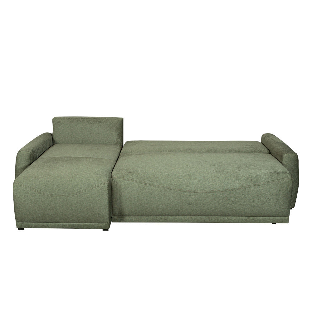 Coltar Extensibil Lea Interschimbabil Stanga/Dreapta, 5 Locuri, Lada Depozitare, Verde