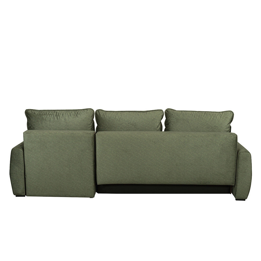Coltar Extensibil Lea Interschimbabil Stanga/Dreapta, 5 Locuri, Lada Depozitare, Verde