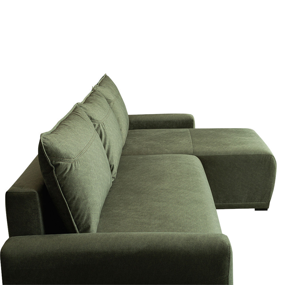 Coltar Extensibil Lea Interschimbabil Stanga/Dreapta, 5 Locuri, Lada Depozitare, Verde