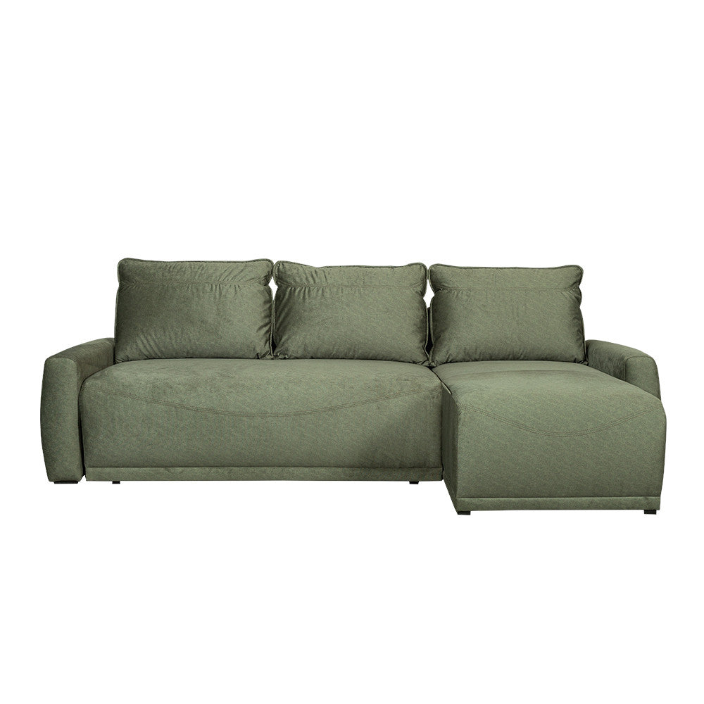 Coltar Extensibil Lea Interschimbabil Stanga/Dreapta, 5 Locuri, Lada Depozitare, Verde